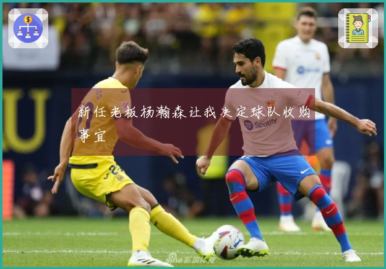 新任老板杨瀚森让我决定球队收购事宜